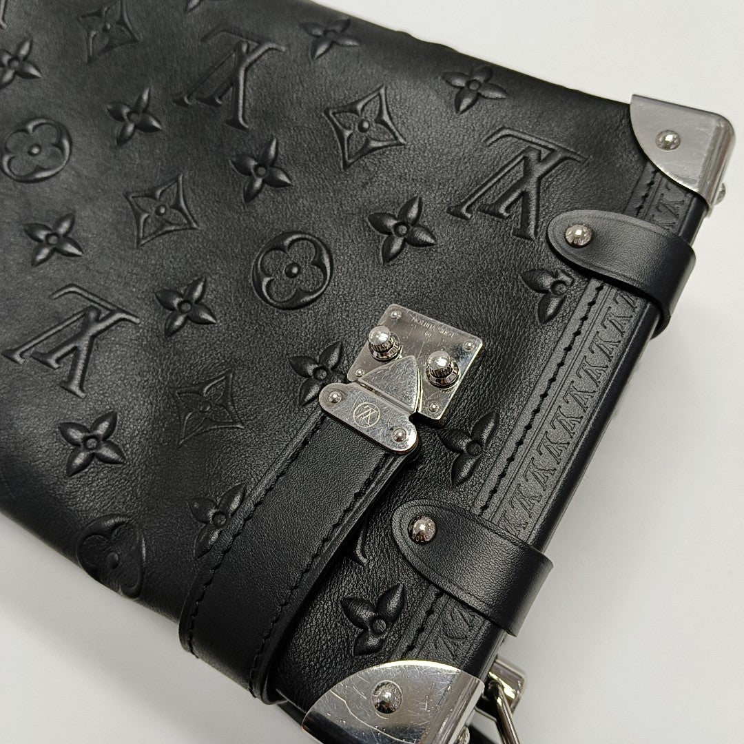 SIDE TRUNK MM Monogram Calfskin Black