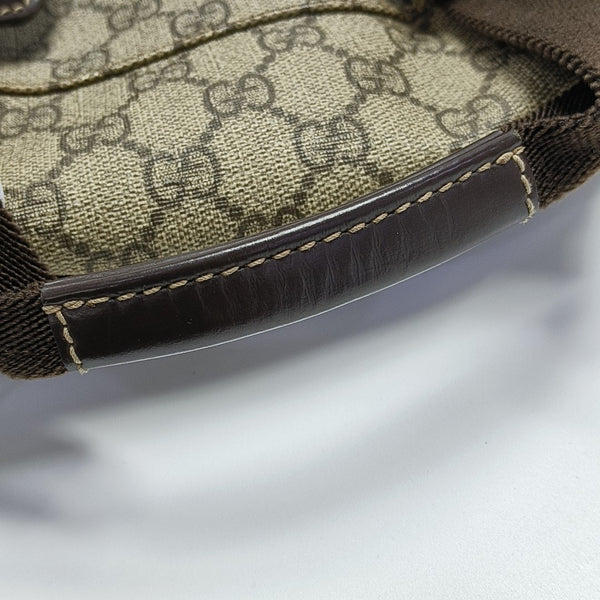Monogram Coated Canvas Backpack Brown