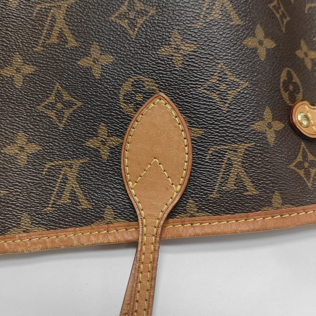 NEVERFULL MM Monogram Coated Canvas Brown