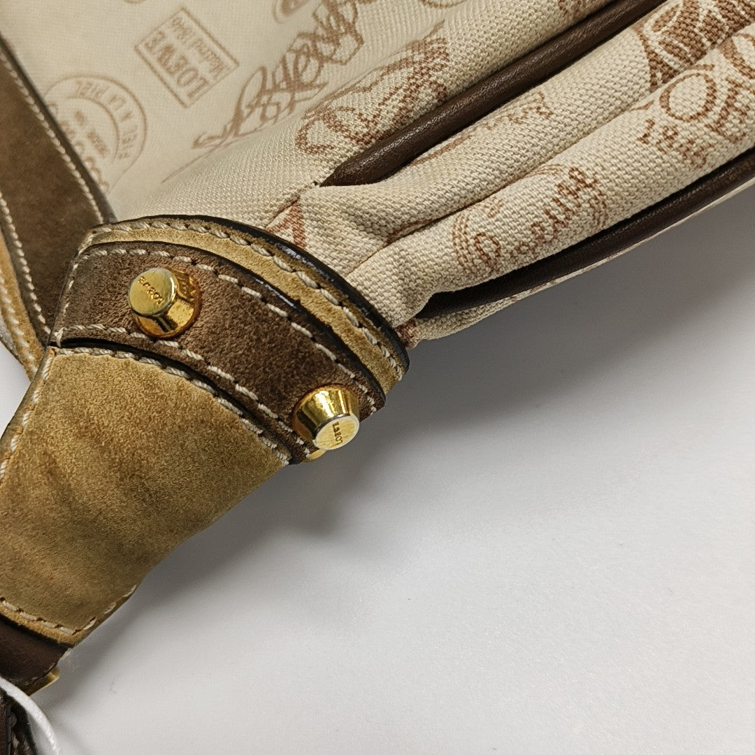 Monogram Canvas Shoulder Bag Beige