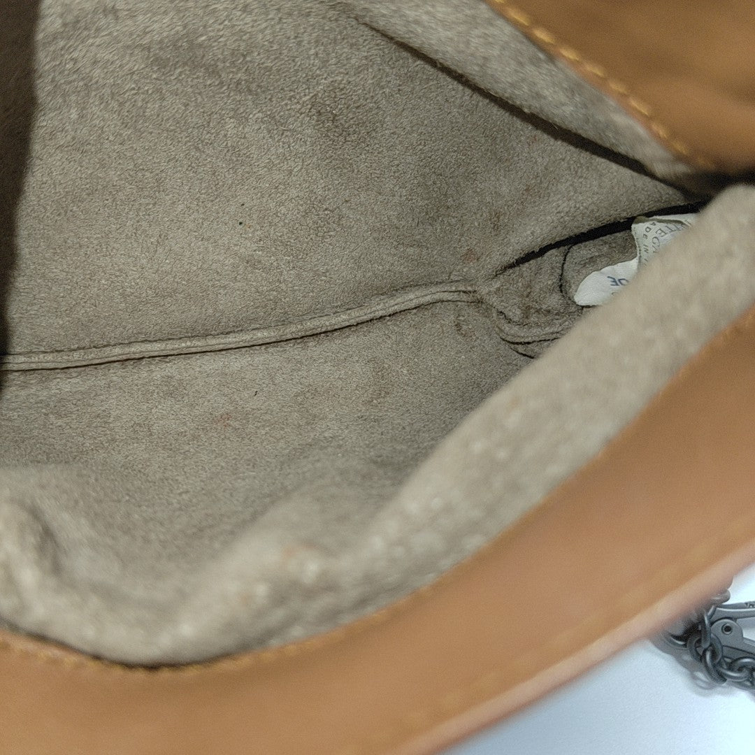 Lambskin Shoulder Bag Brown