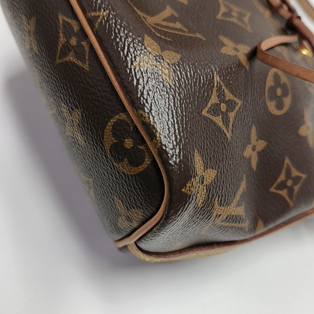NÉONOÉ Nano Monogram Coated Canvas Brown