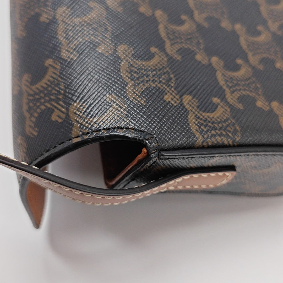TRIOMPHE Small Coated Canvas Brown