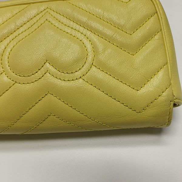 GG Marmont Mini Quilted Calfskin Yellow