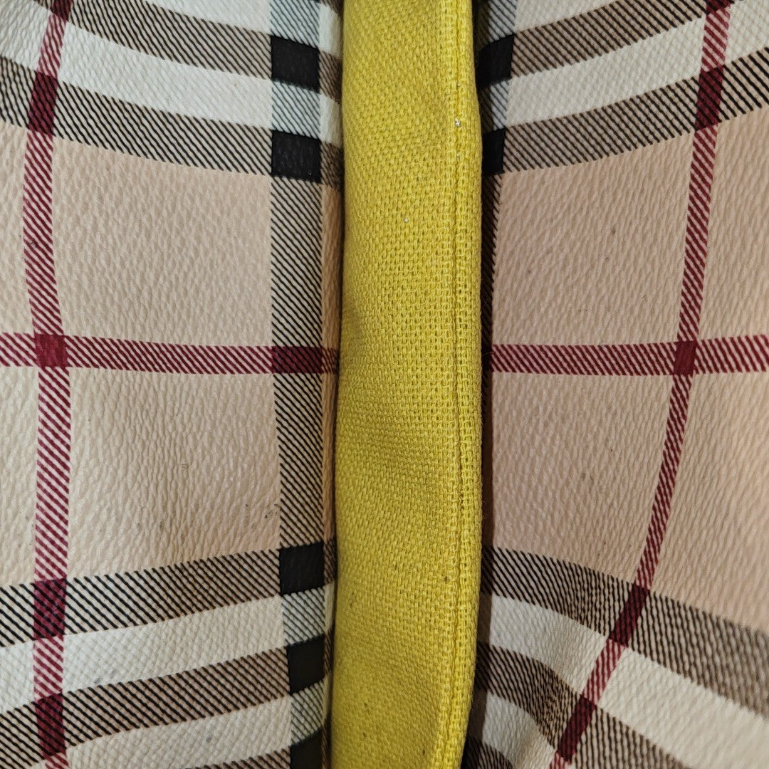 Coated Canvas Top Handle Bag Yellow