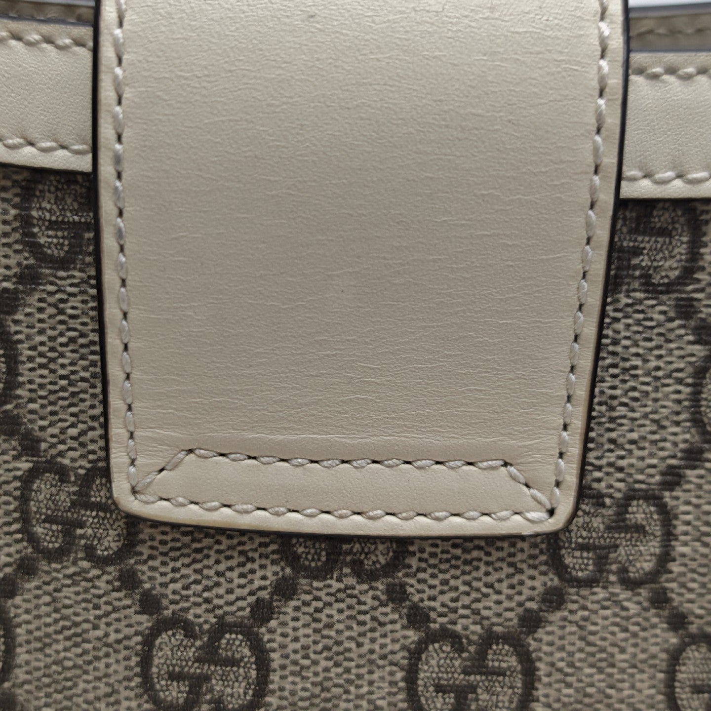 Padlock Small Monogram Coated Canvas Beige