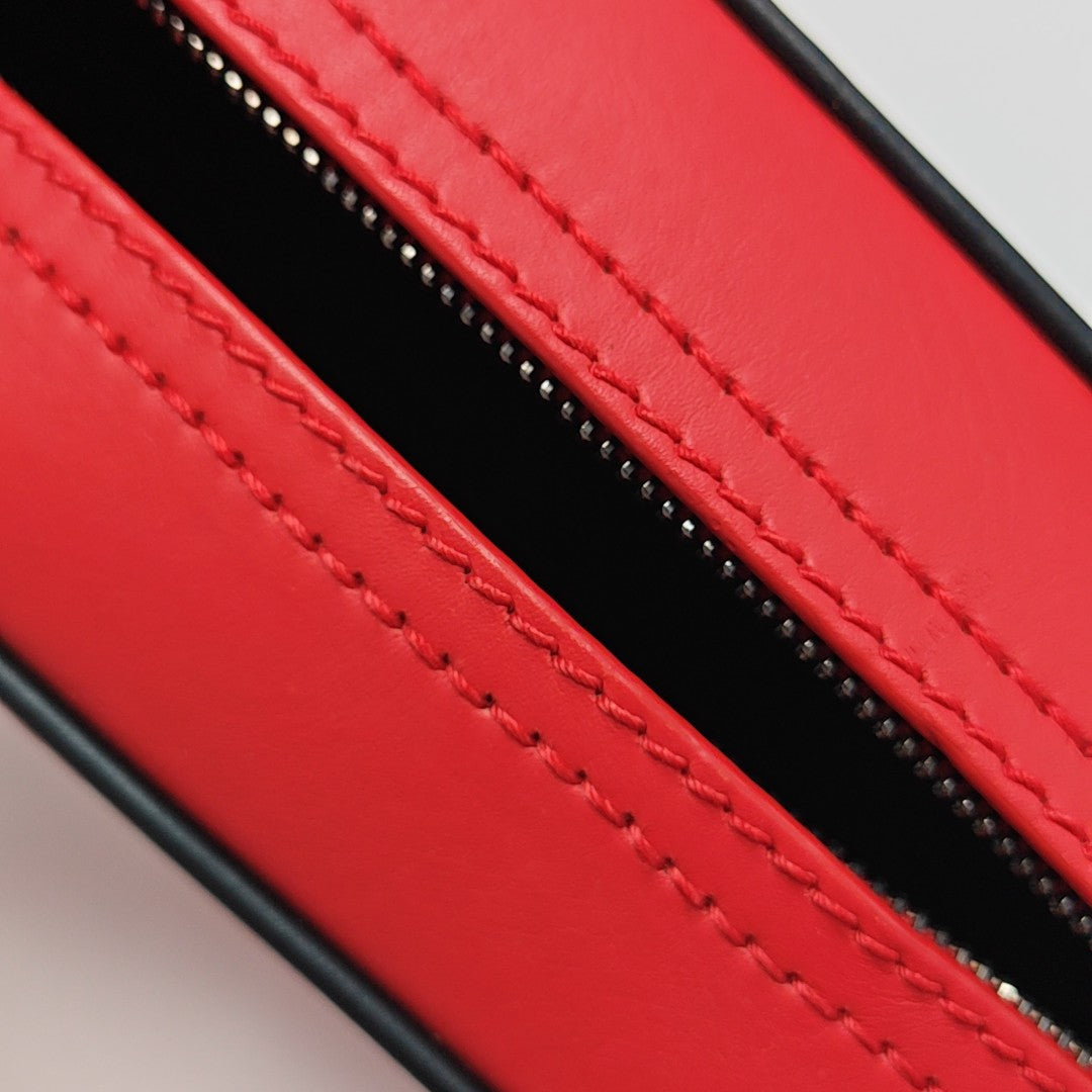 Camera Quilted Calfskin Red