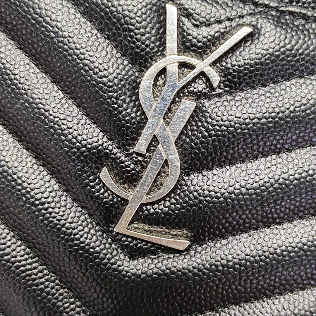 MONOGRAM Chevron Calfskin Black