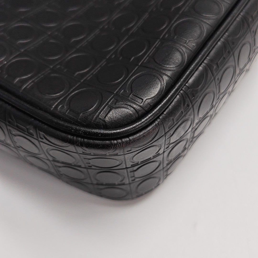 Calfskin Top Handle Bag Black