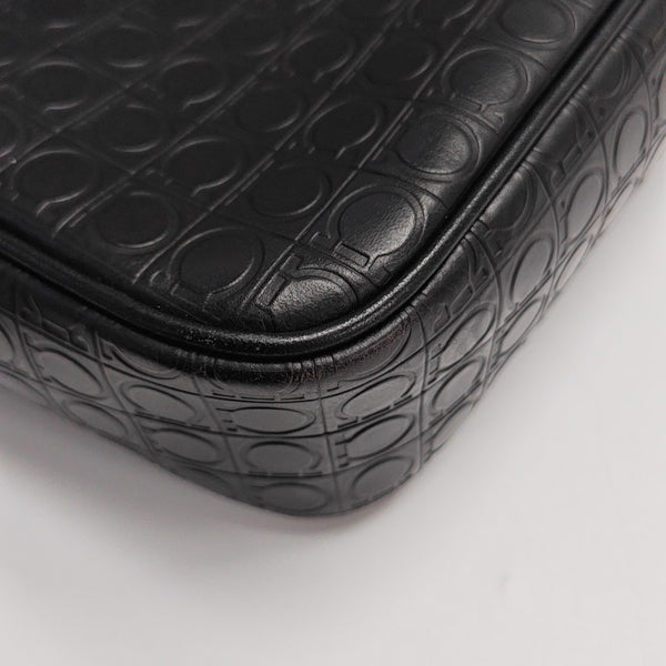 Calfskin Top Handle Bag Black