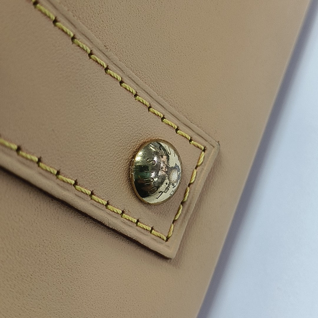 ALMA BB Monogram Coated Canvas Brown