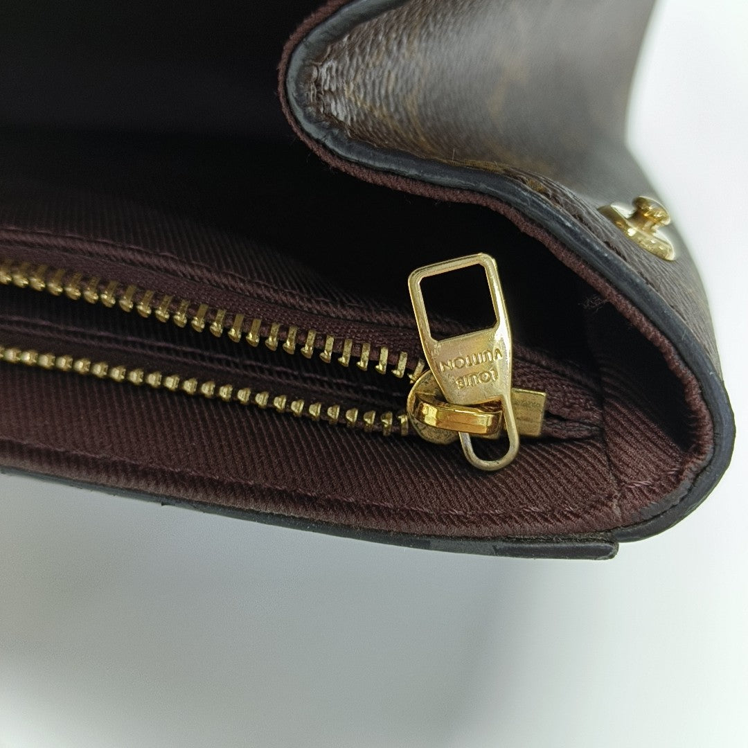 CLUNY MM Monogram Coated Canvas Brown