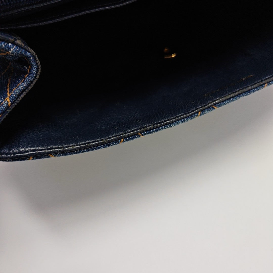 VINTAGE KELLY Quilted Denim Blue