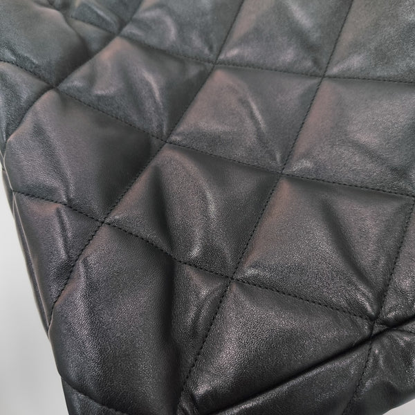CHANEL 19 Large Quilted Lambskin Black