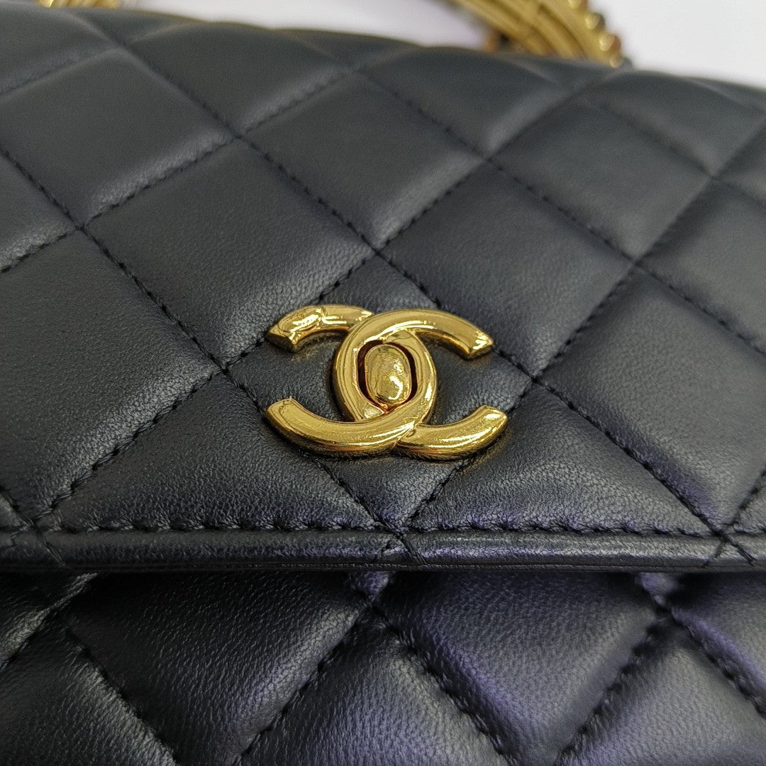 WOC Quilted Lambskin Black