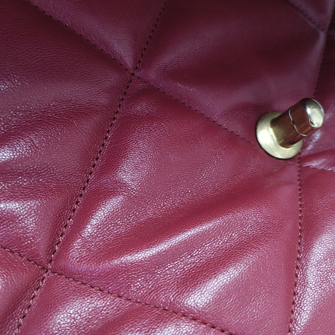 CHANEL 19 Large Quilted Lambskin Red
