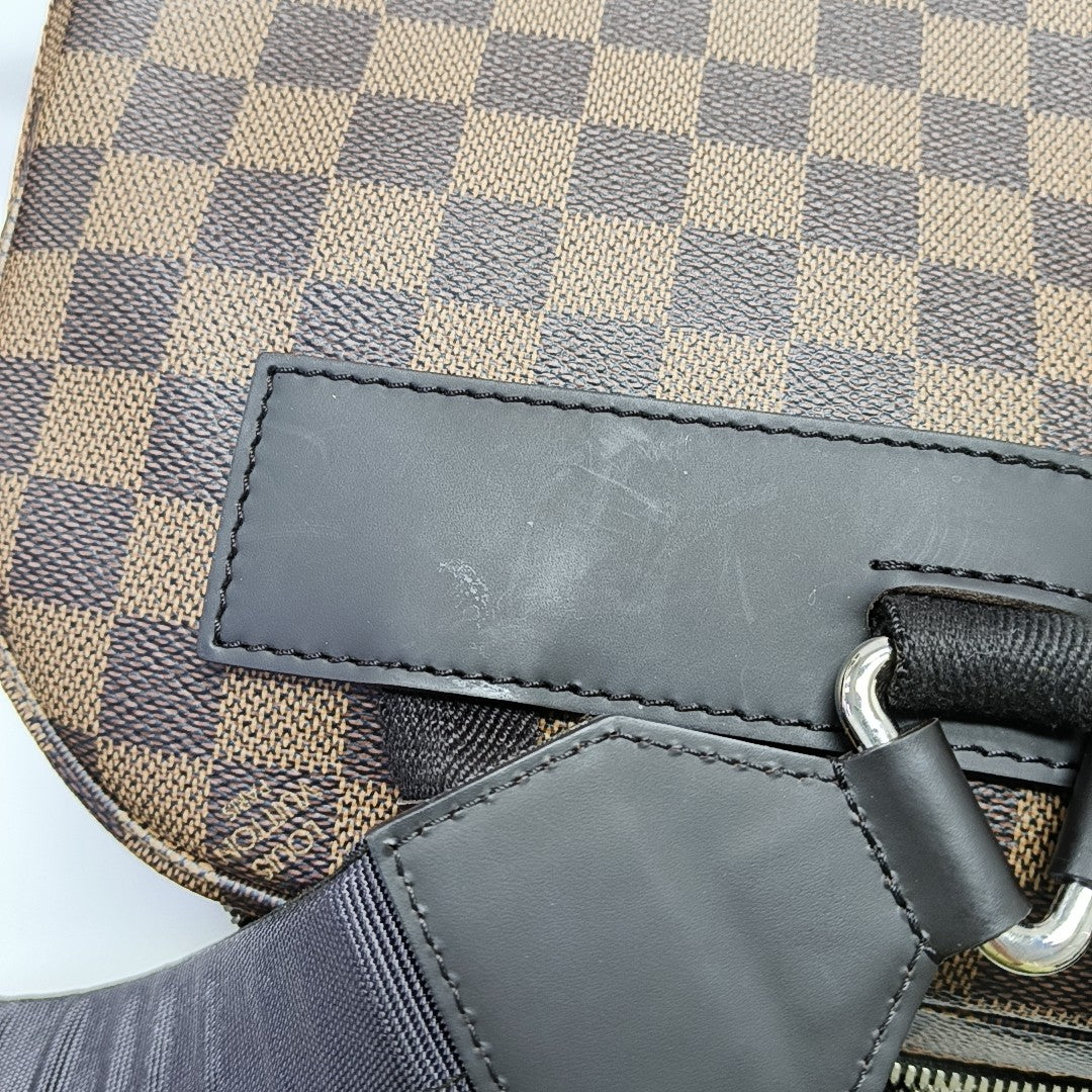 JAKE Damier Ebene Coated Canvas Brown