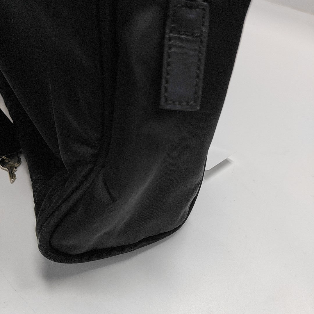 Nylon Top Handle Bag Black