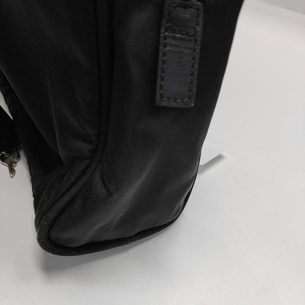 Nylon Top Handle Bag Black
