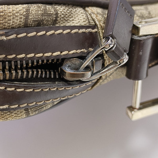 Monogram Coated Canvas Crossbody Bag Beige