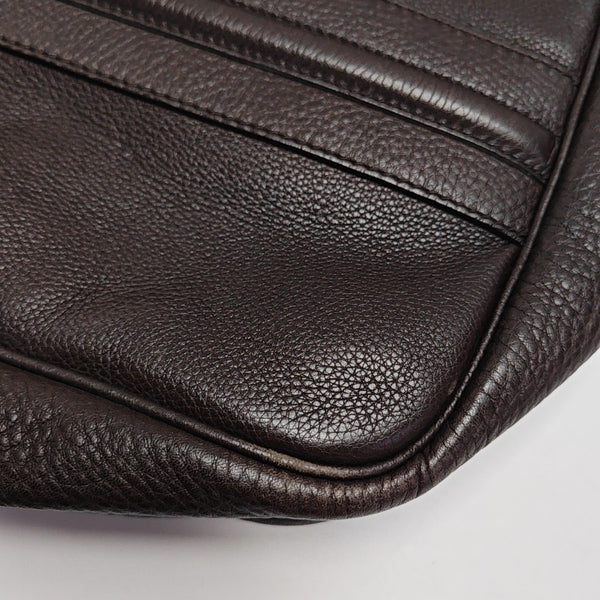 Calfskin Top Handle Bag Brown