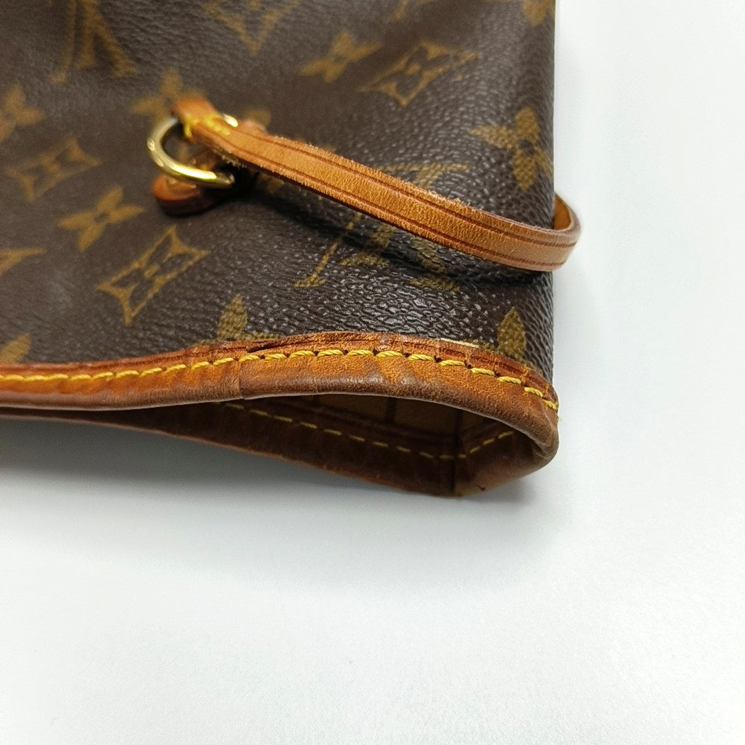NEVERFULL MM Monogram Coated Canvas Brown
