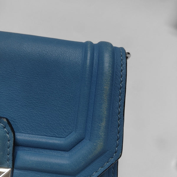 Calfskin Shoulder Bag Blue
