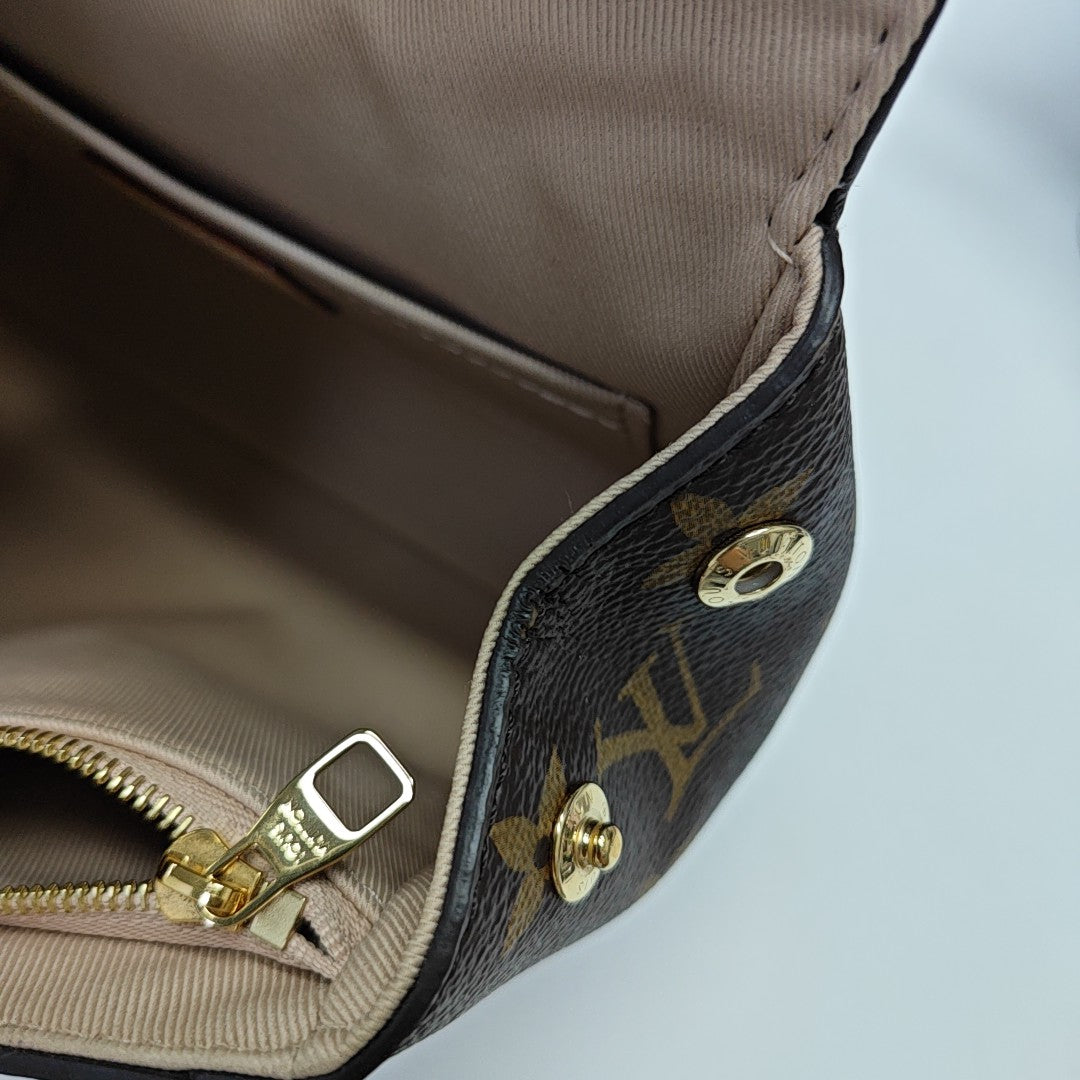 CLUNY PM Monogram Coated Canvas Brown