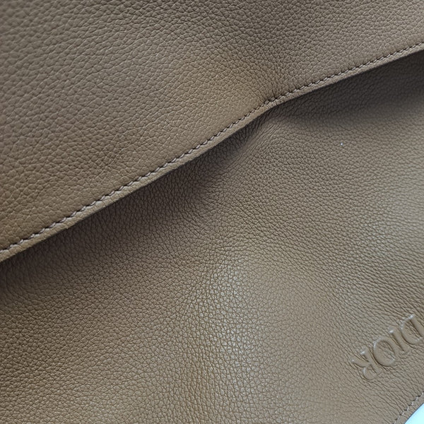 Calfskin Shoulder Bag Brown
