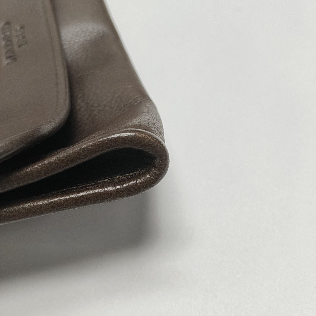Calfskin Top Handle Bag Brown