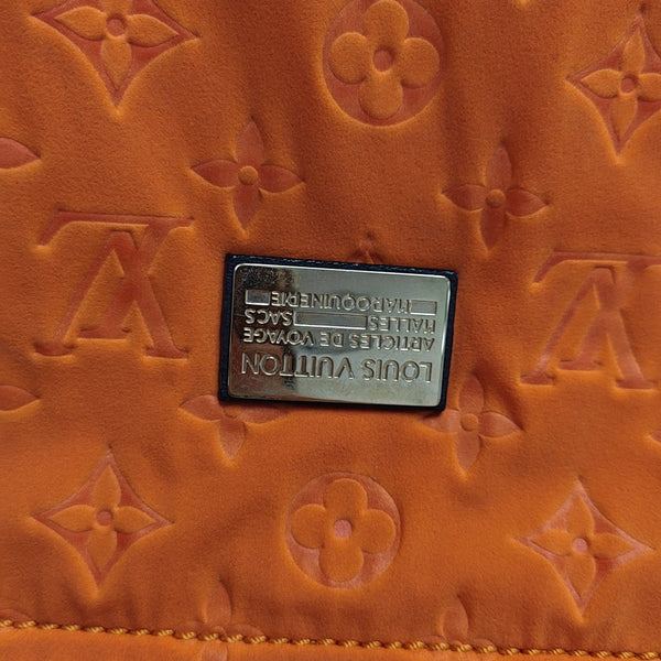 Monogram Fabric Tote Bag Orange