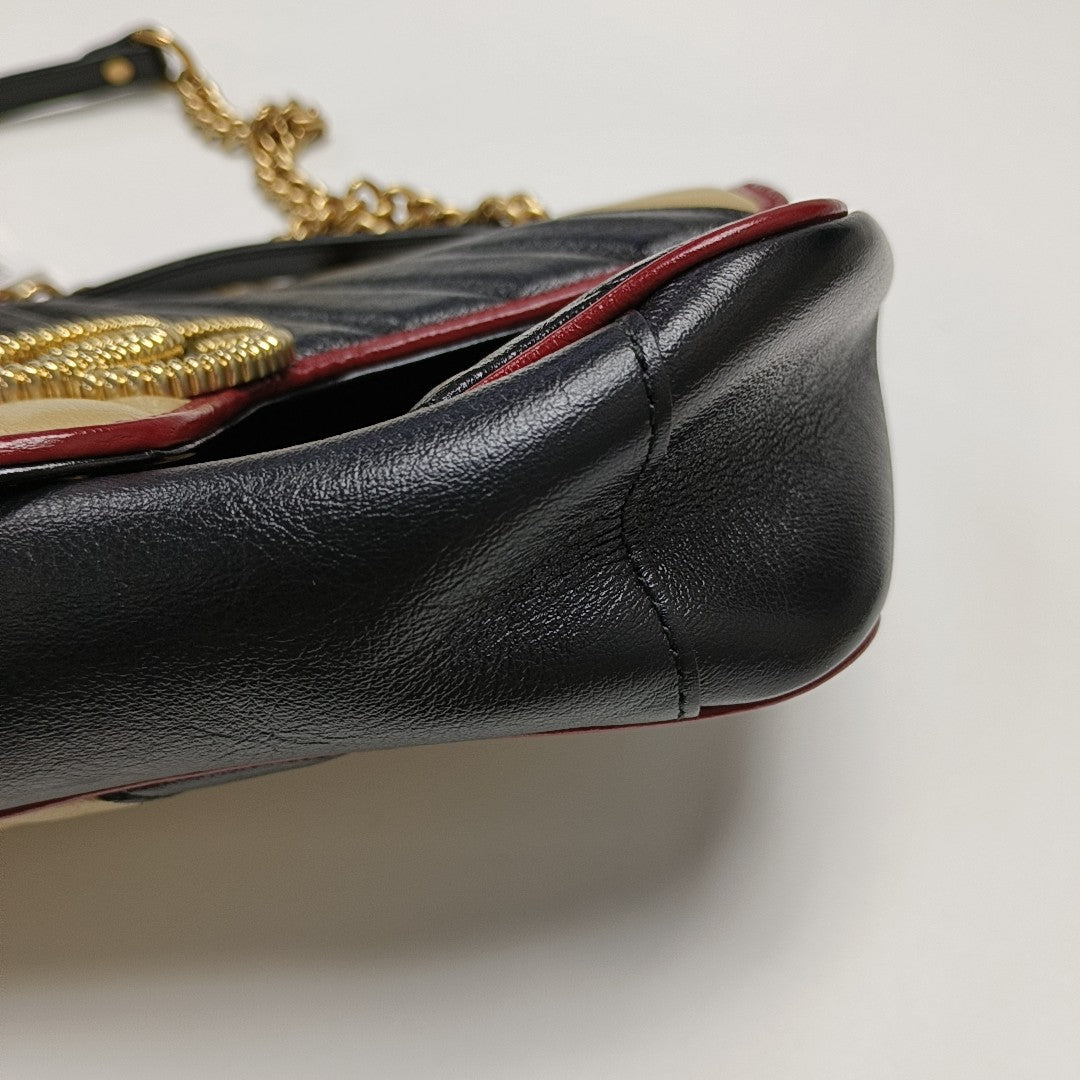 GG Marmont Medium Quilted Calfskin Multicolor