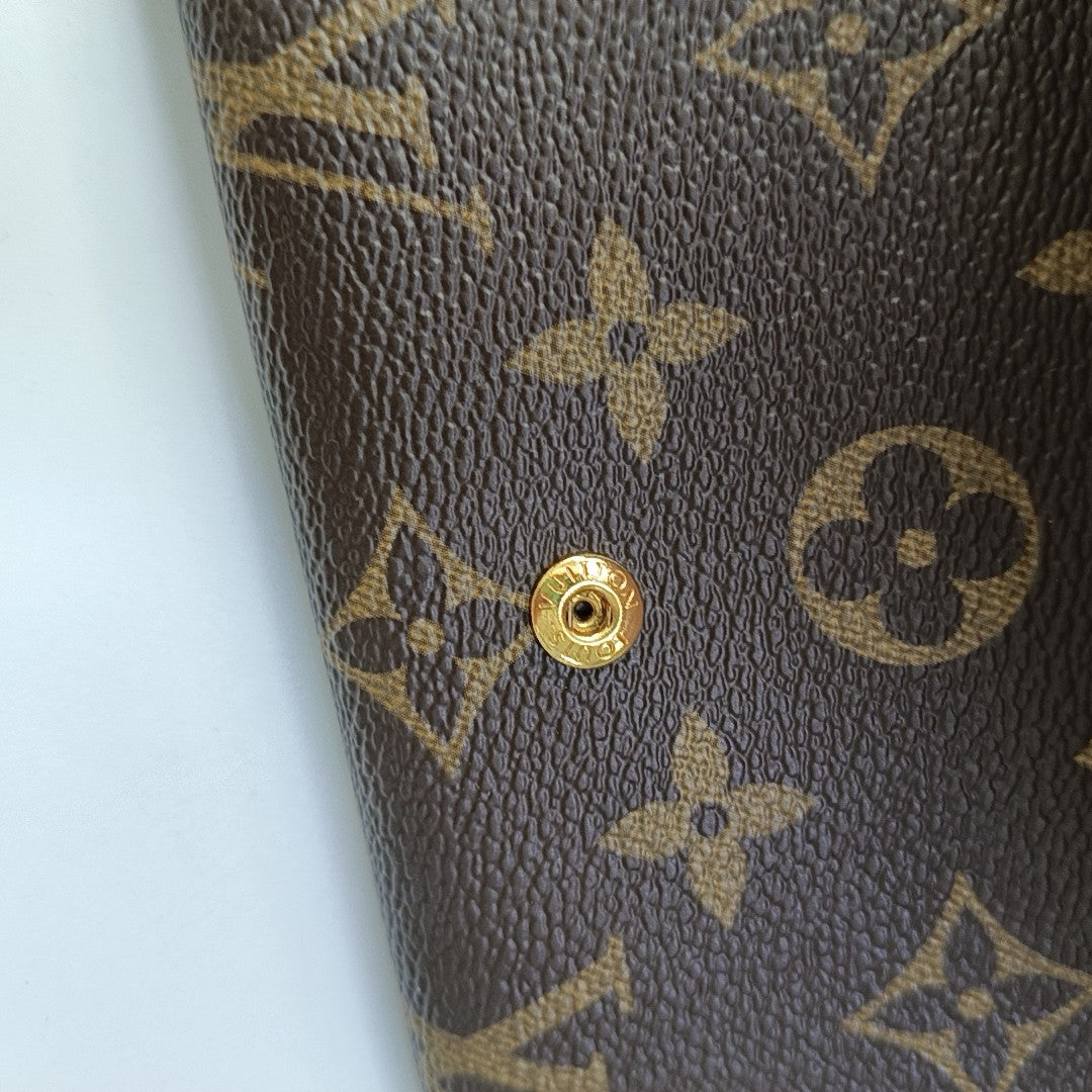 JOSÉPHINE Monogram Coated Canvas Brown Wallet