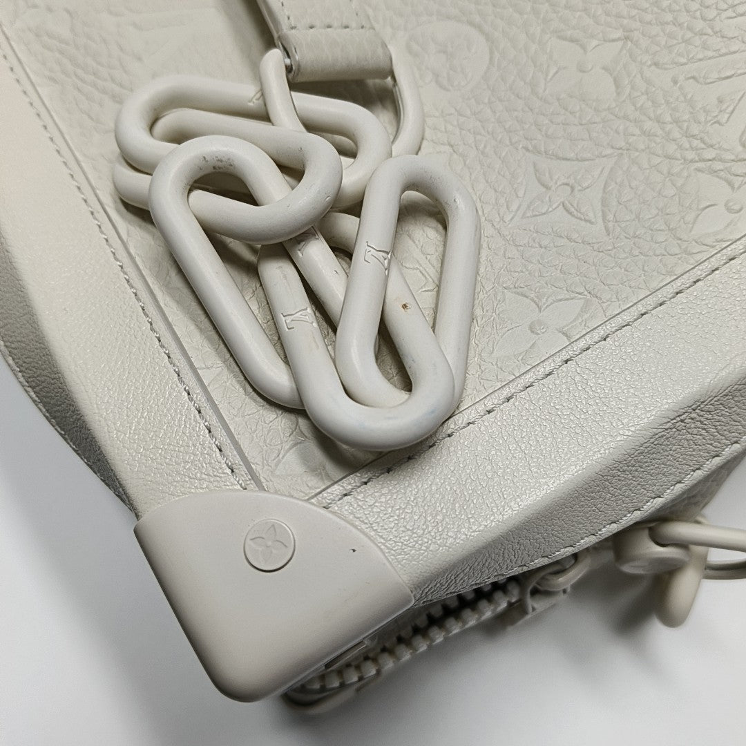 SOFT TRUNK Monogram Calfskin White