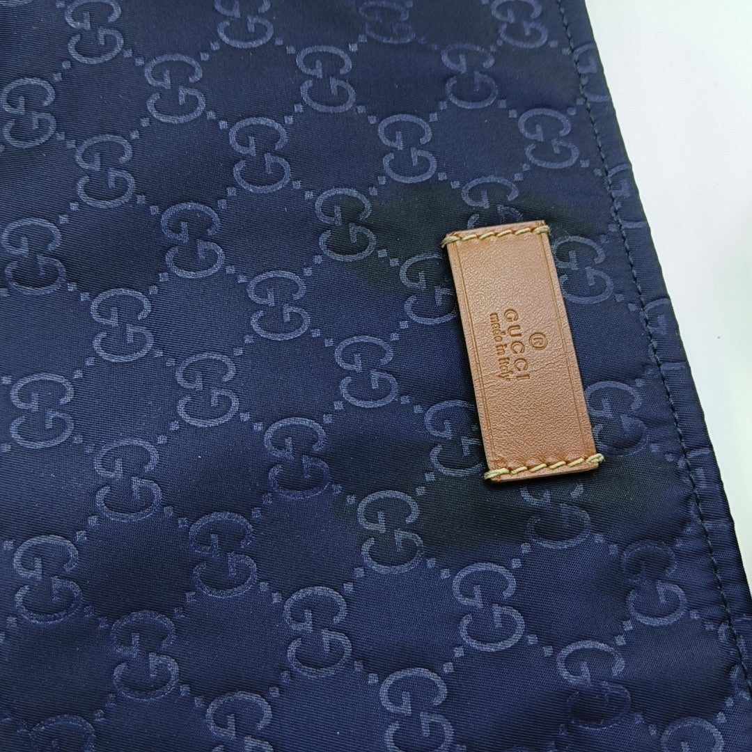 Monogram Nylon Shoulder Bag Blue