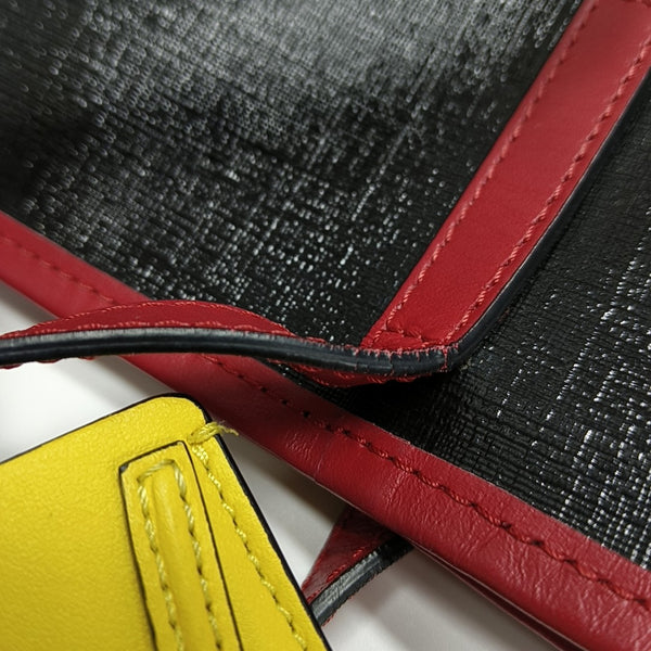 Coated Canvas Tote Bag Black