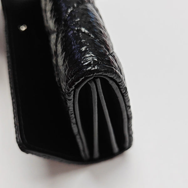 Quilted Calfskin Wallet Black