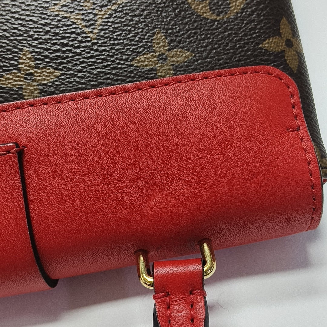 LOCKY BB Monogram Coated Canvas Red