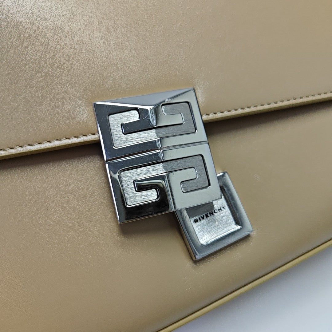 Calfskin Shoulder Bag Medium Beige