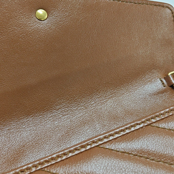 GG Marmont Mini Quilted Calfskin Brown