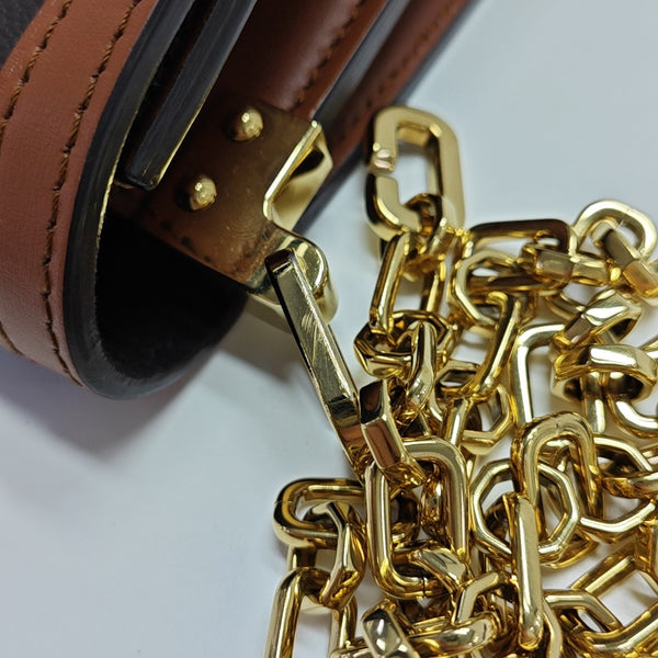 DAUPHINE MM Monogram Coated Canvas Brown