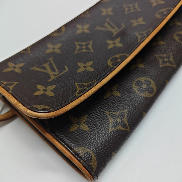 TWIN GM Monogram Coated Canvas Brown