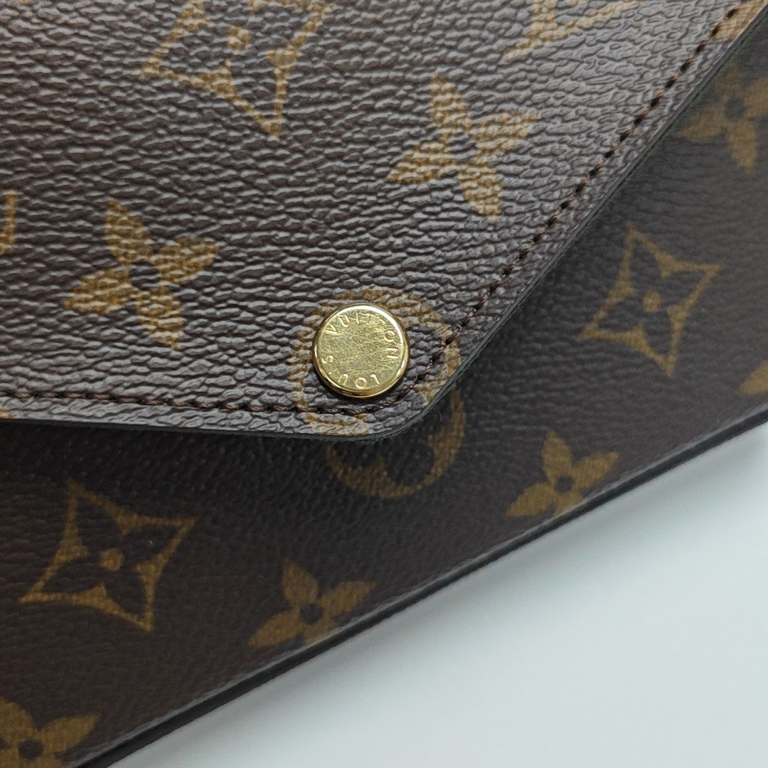 FÉLICIE Monogram Coated Canvas Brown