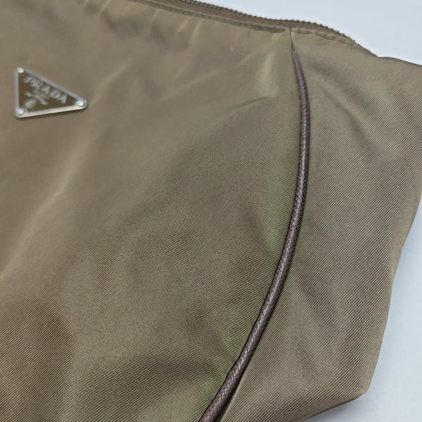 Nylon Shoulder Bag Beige