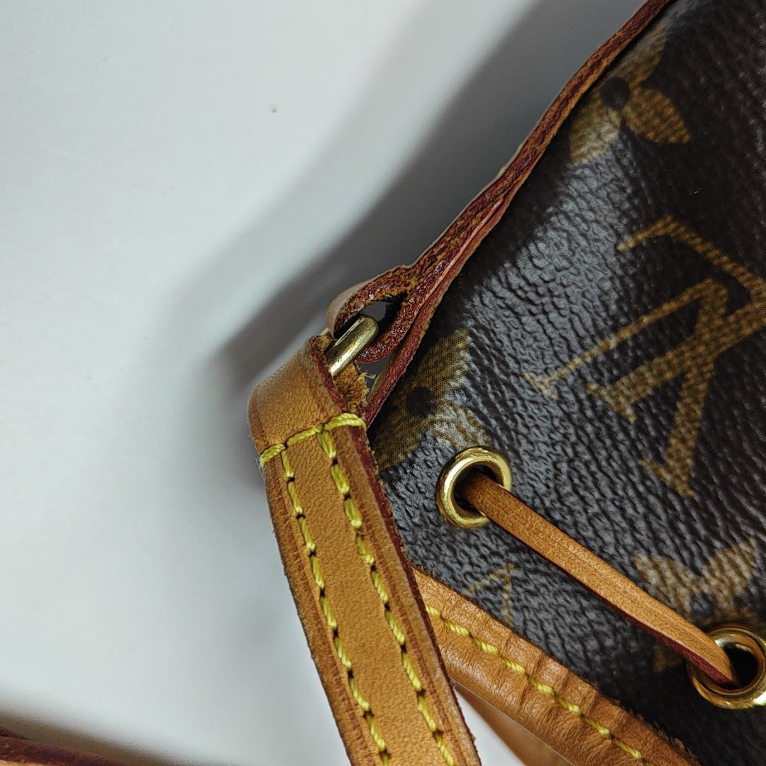 NÉONOÉ Nano Monogram Coated Canvas Brown