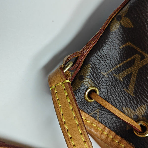 NÉONOÉ Nano Monogram Coated Canvas Brown