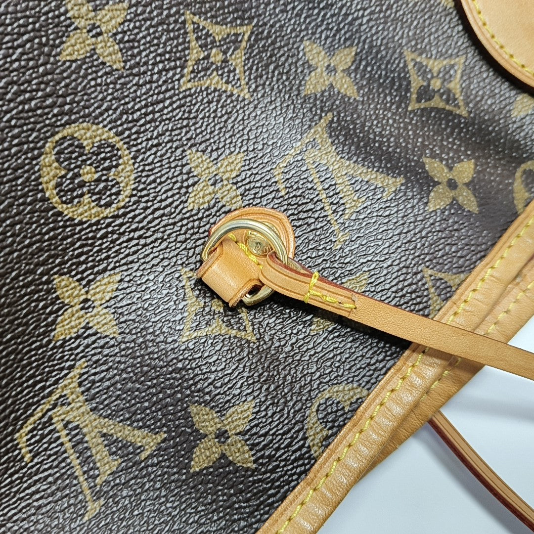 NEVERFULL GM Monogram Coated Canvas Brown