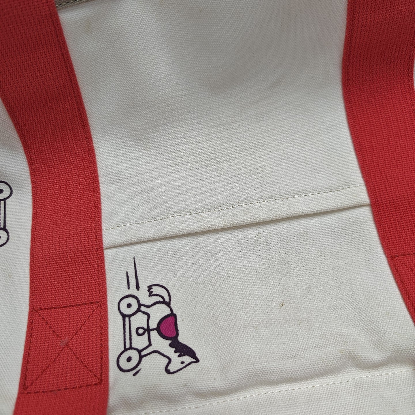 Canvas Top Handle Bag White