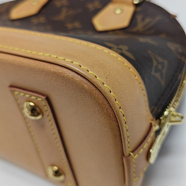 ALMA BB Monogram Coated Canvas Brown