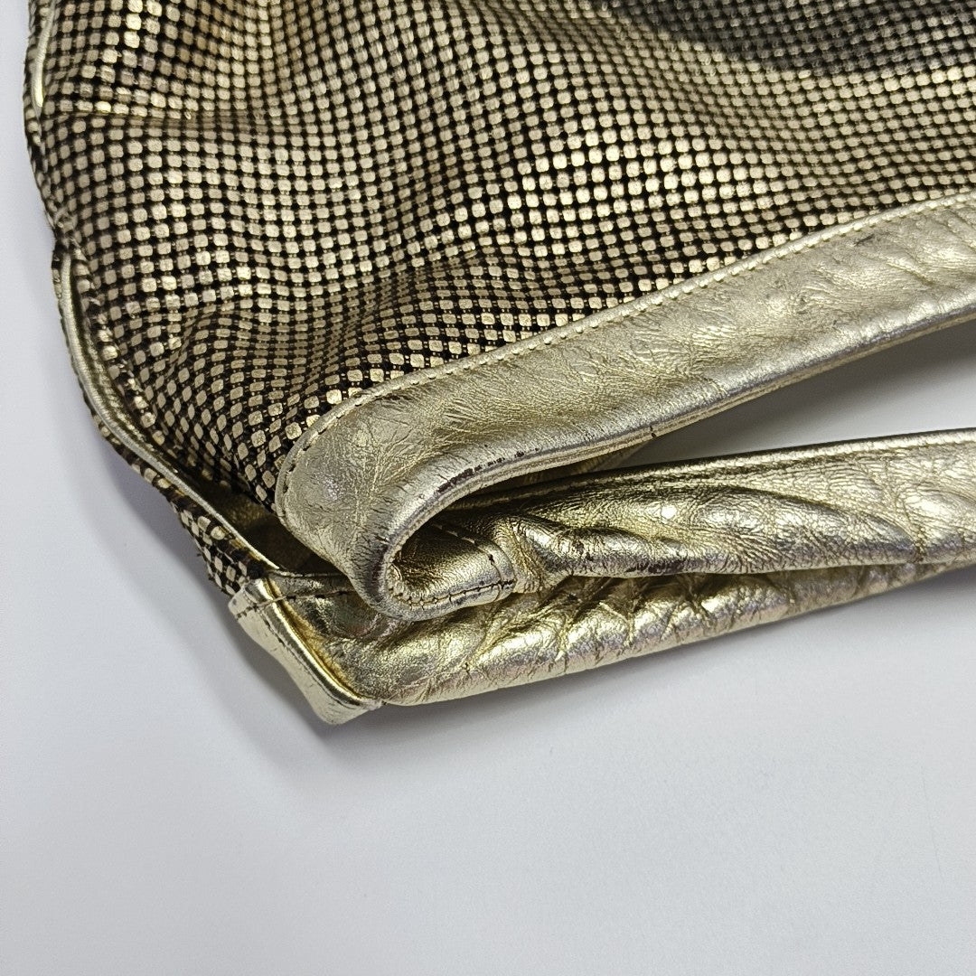 Calfskin Shoulder Bag Gold